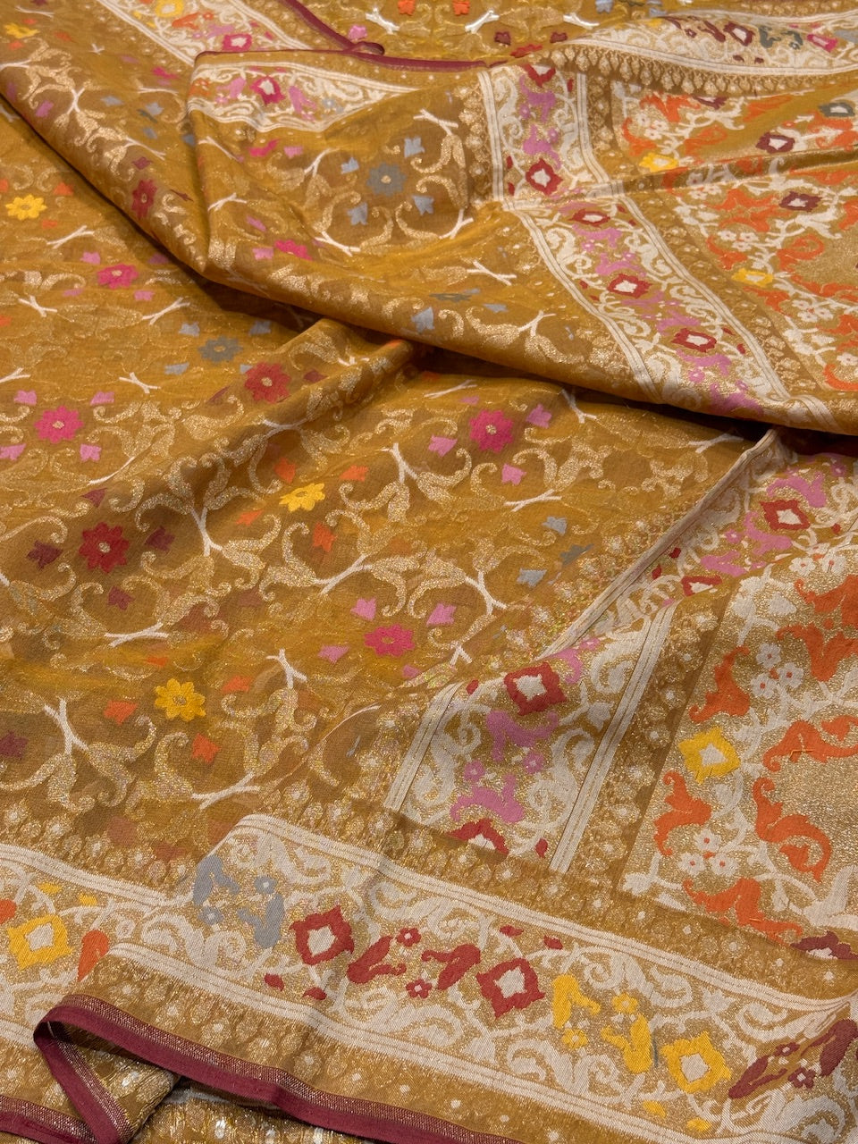 Banarasi Pure Muslin Cotton Jamdani Saree