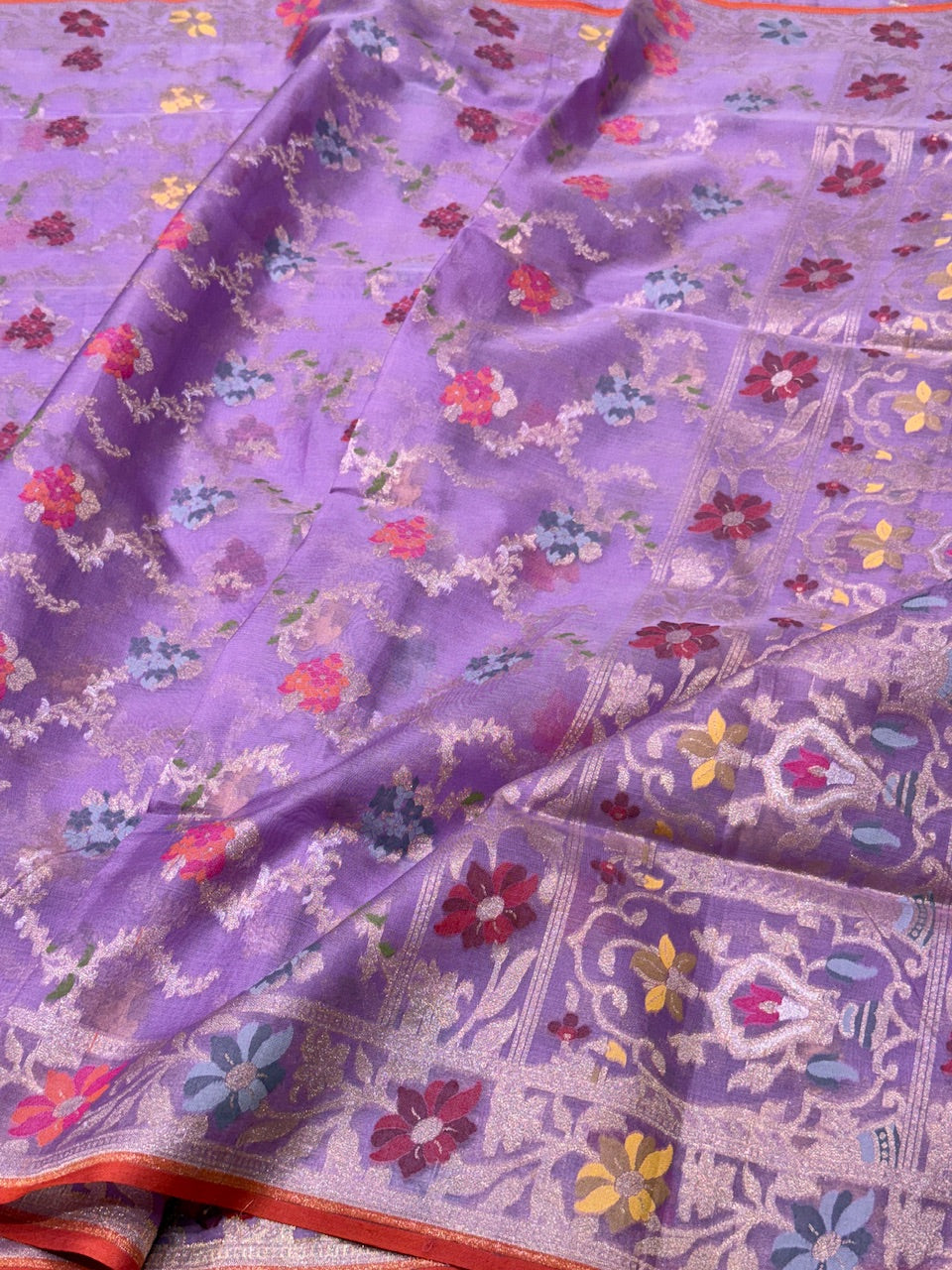 Banarasi Pure Kora Jamdani Saree