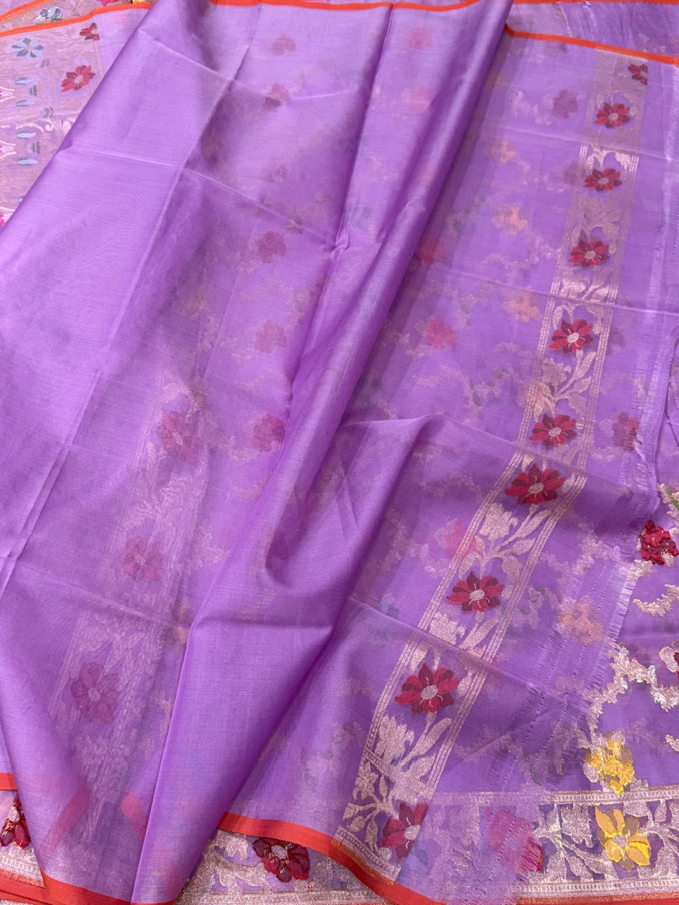 Banarasi Pure Kora Jamdani Saree