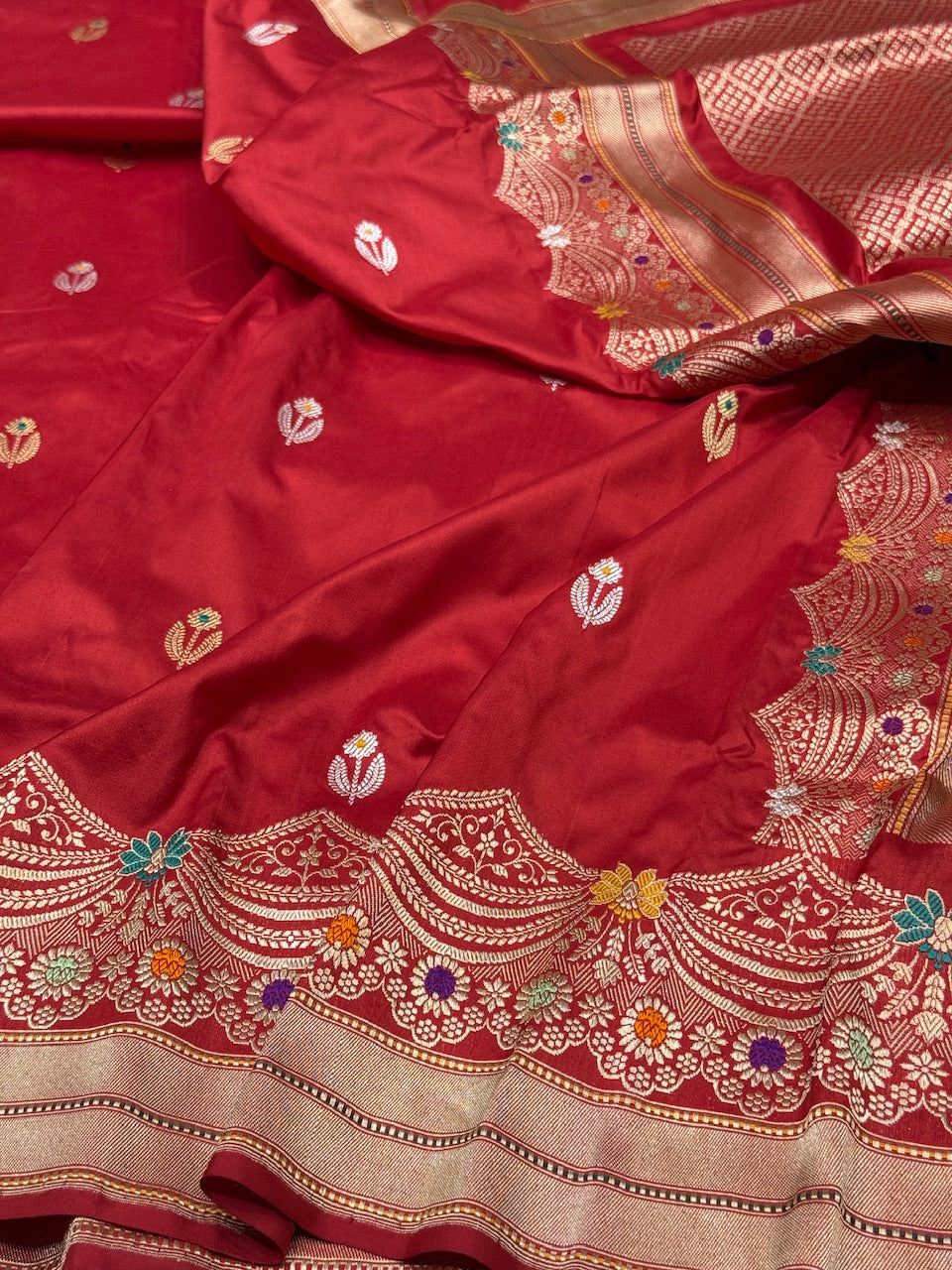 Red Handwoven Banarasi Silk Saree