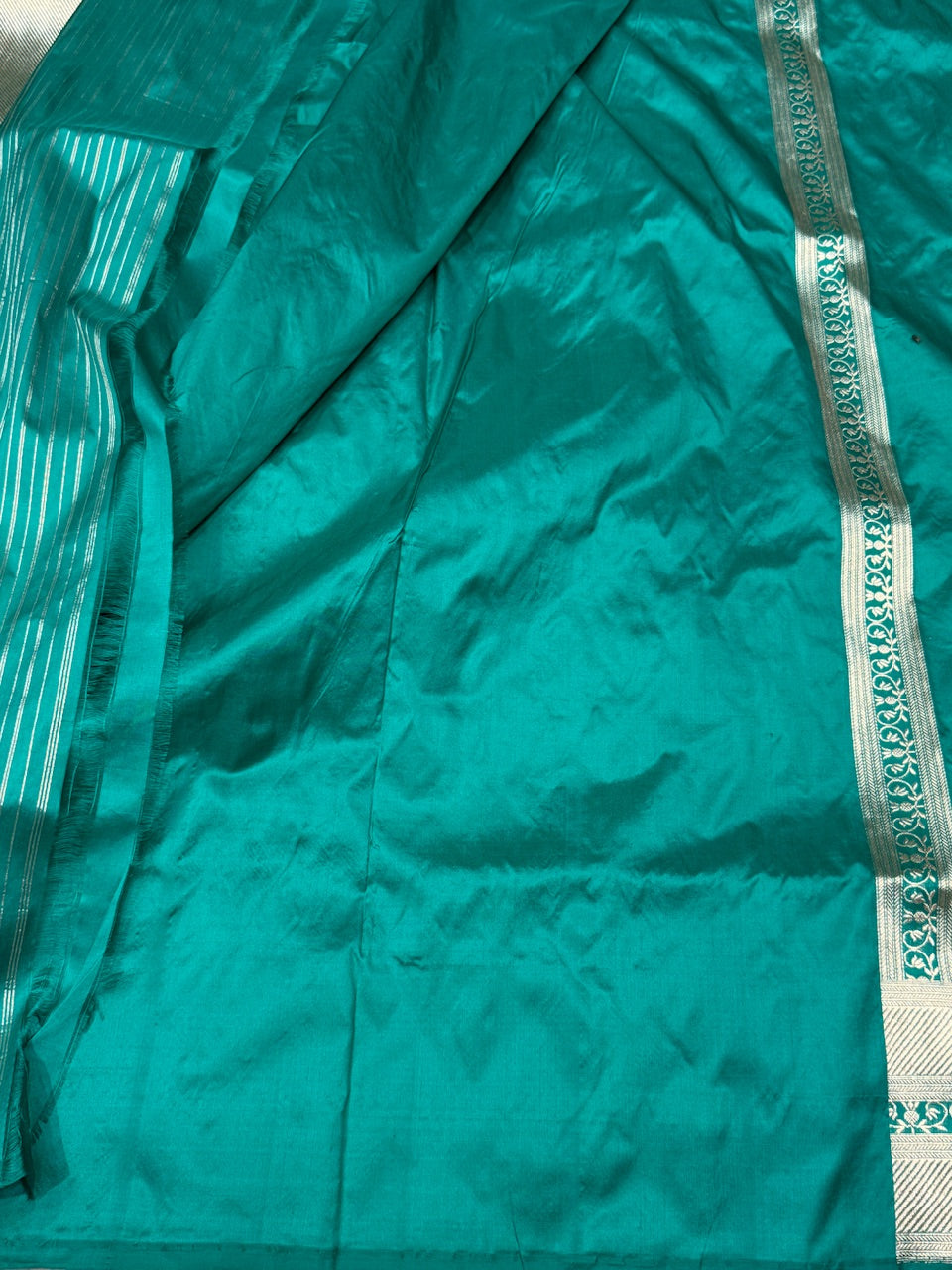 Sea Green Handwoven Pure Banarasi Silk Saree