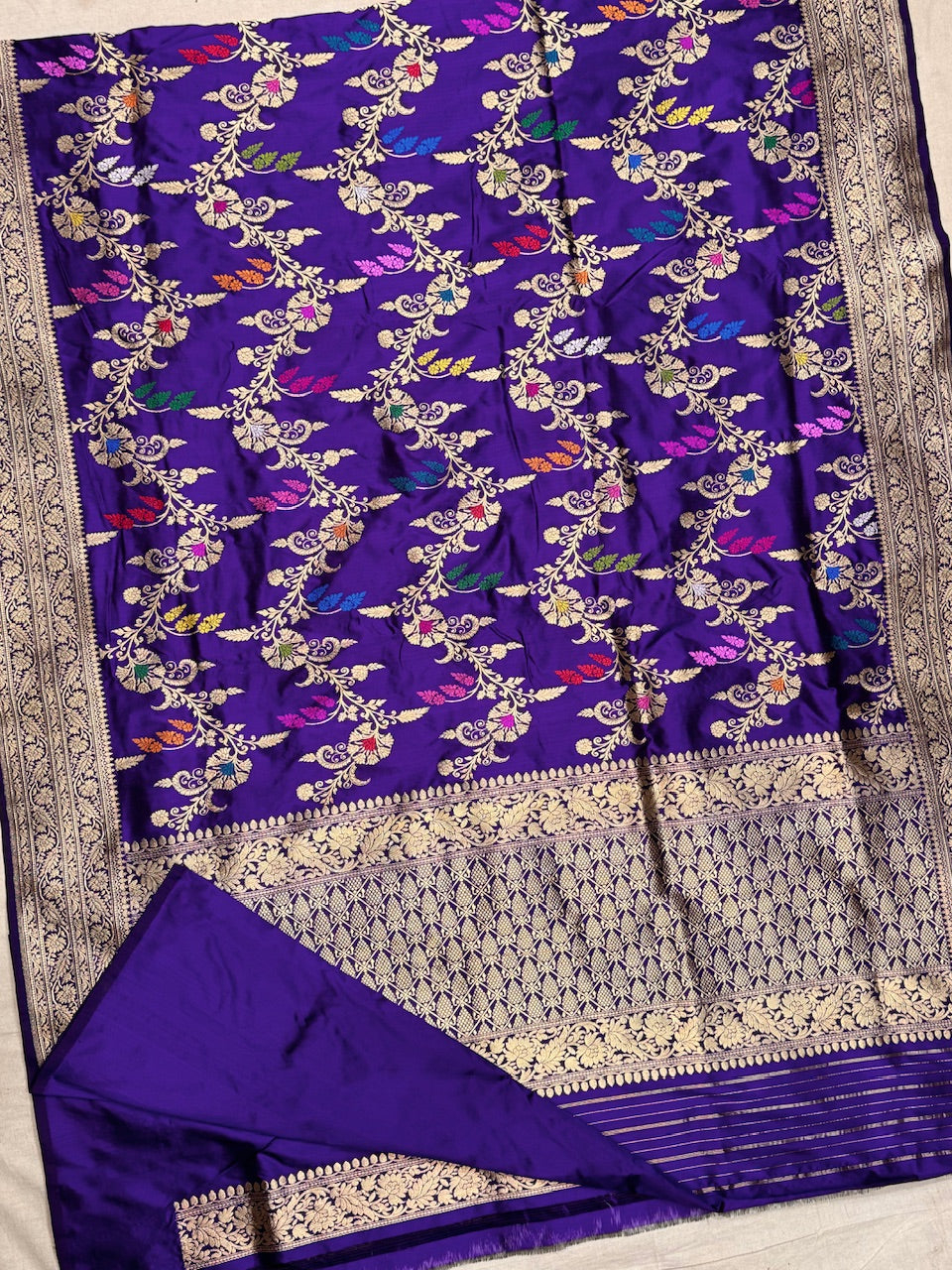 Purple Handwoven Pure Silk Saree