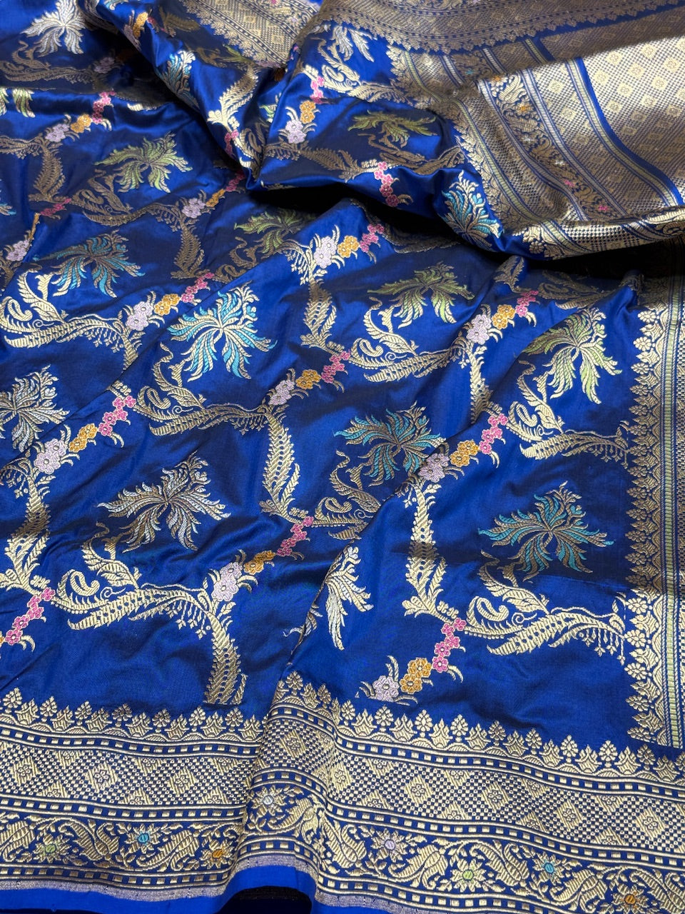 Royal Blue Handwoven Pure Banarasi Silk Saree