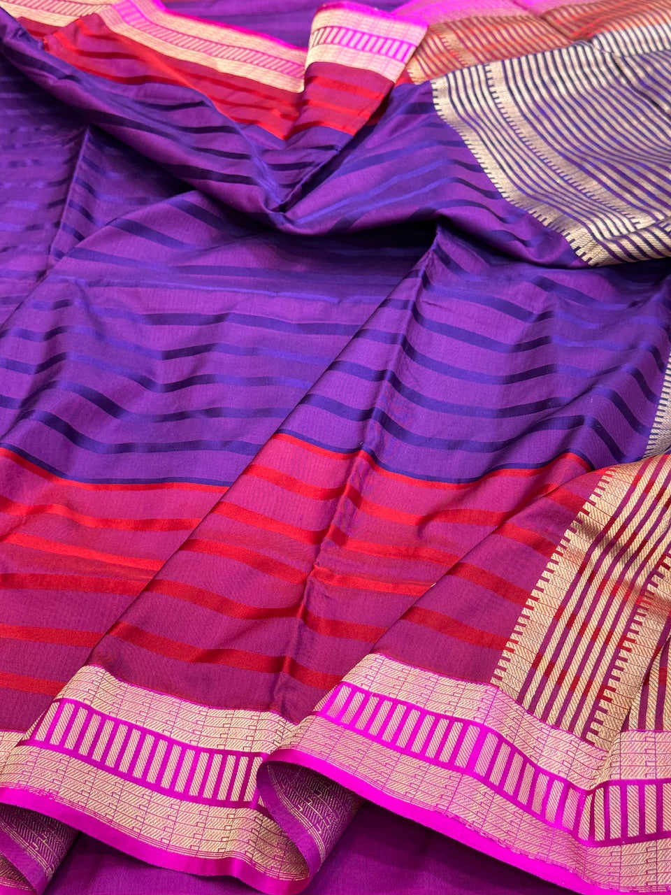 Handwoven Banarasi Pure Satin Tanchoi Silk Saree