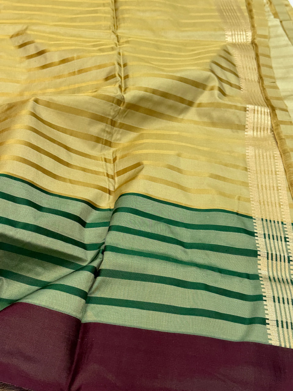 Handwoven Banarasi Pure Satin Tanchoi Silk Saree