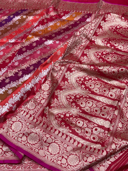 Red Rangkaat Handwoven Pure Banarasi Saree