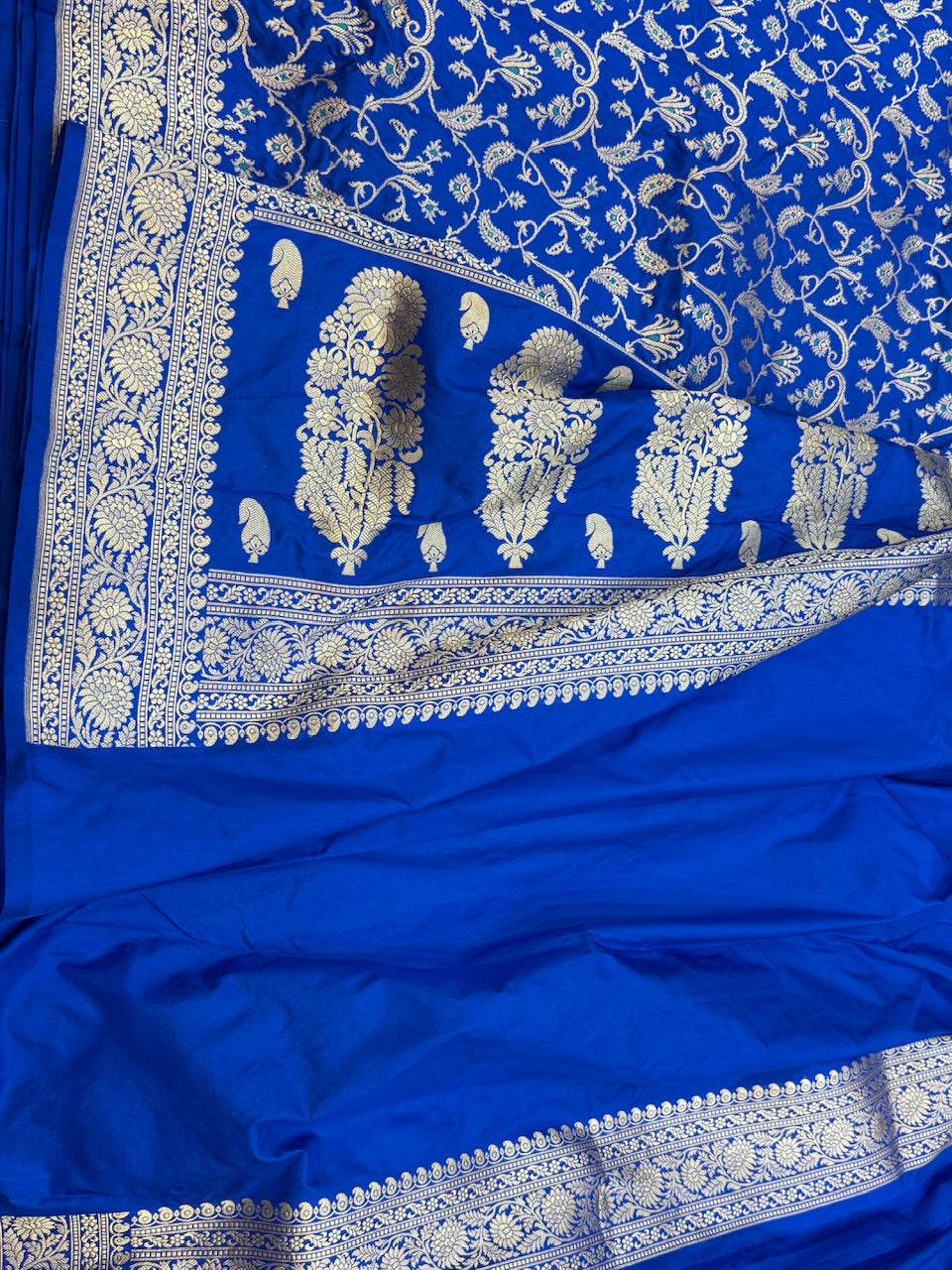 Blue Minakari Pure Silk Saree