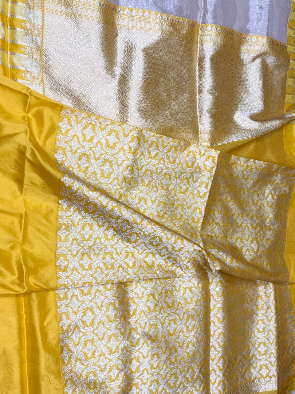 Yellow Handwoven Pure Tissue Saree