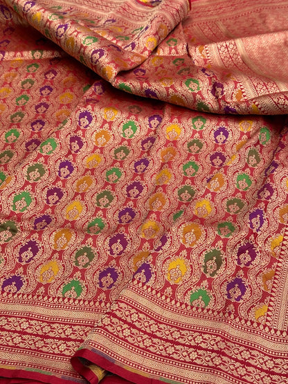 Banarasi Minakari Pure Silk Brocade Saree