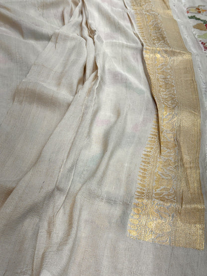 Lavender Handwoven Banarasi Pure Silk Saree