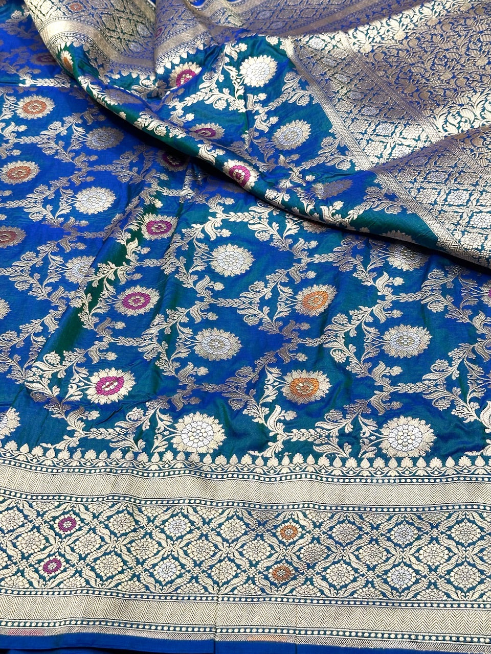 Peacock Minakari Pure Silk Saree