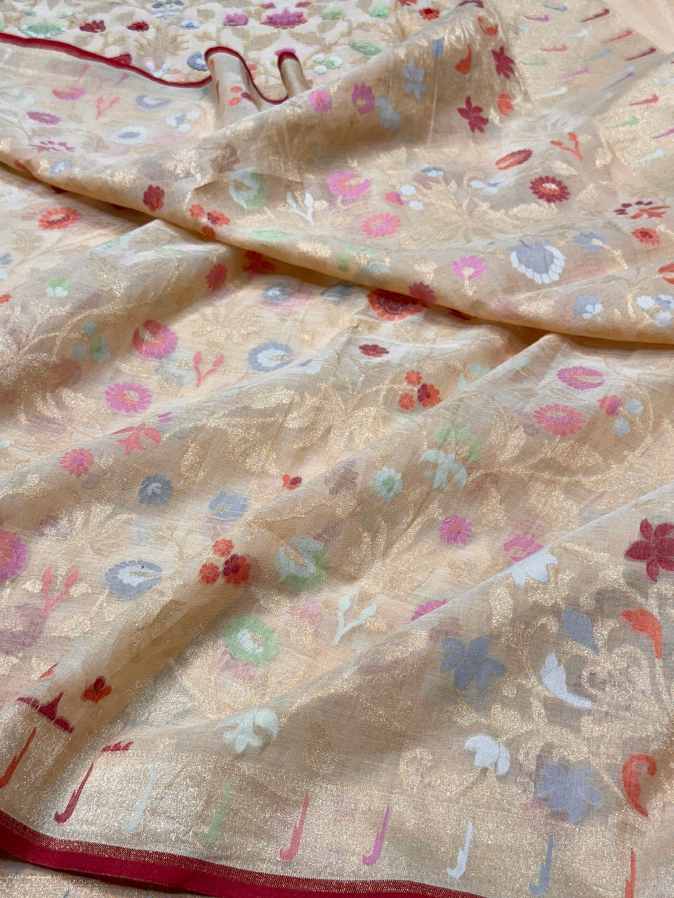 Banarasi Pure Muslin Cotton Jamdani Saree