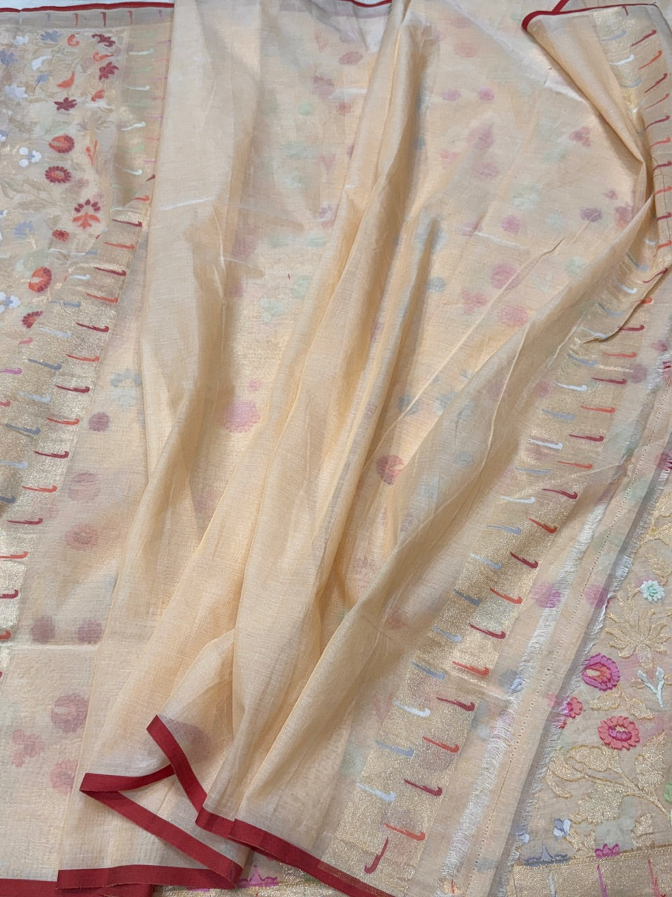 Banarasi Pure Muslin Cotton Jamdani Saree
