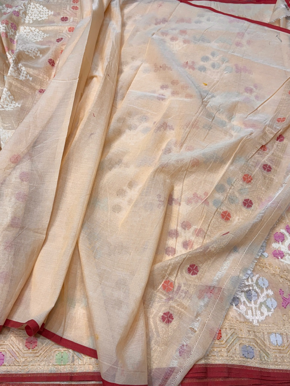Banarasi Pure Muslin Cotton Jamdani Saree