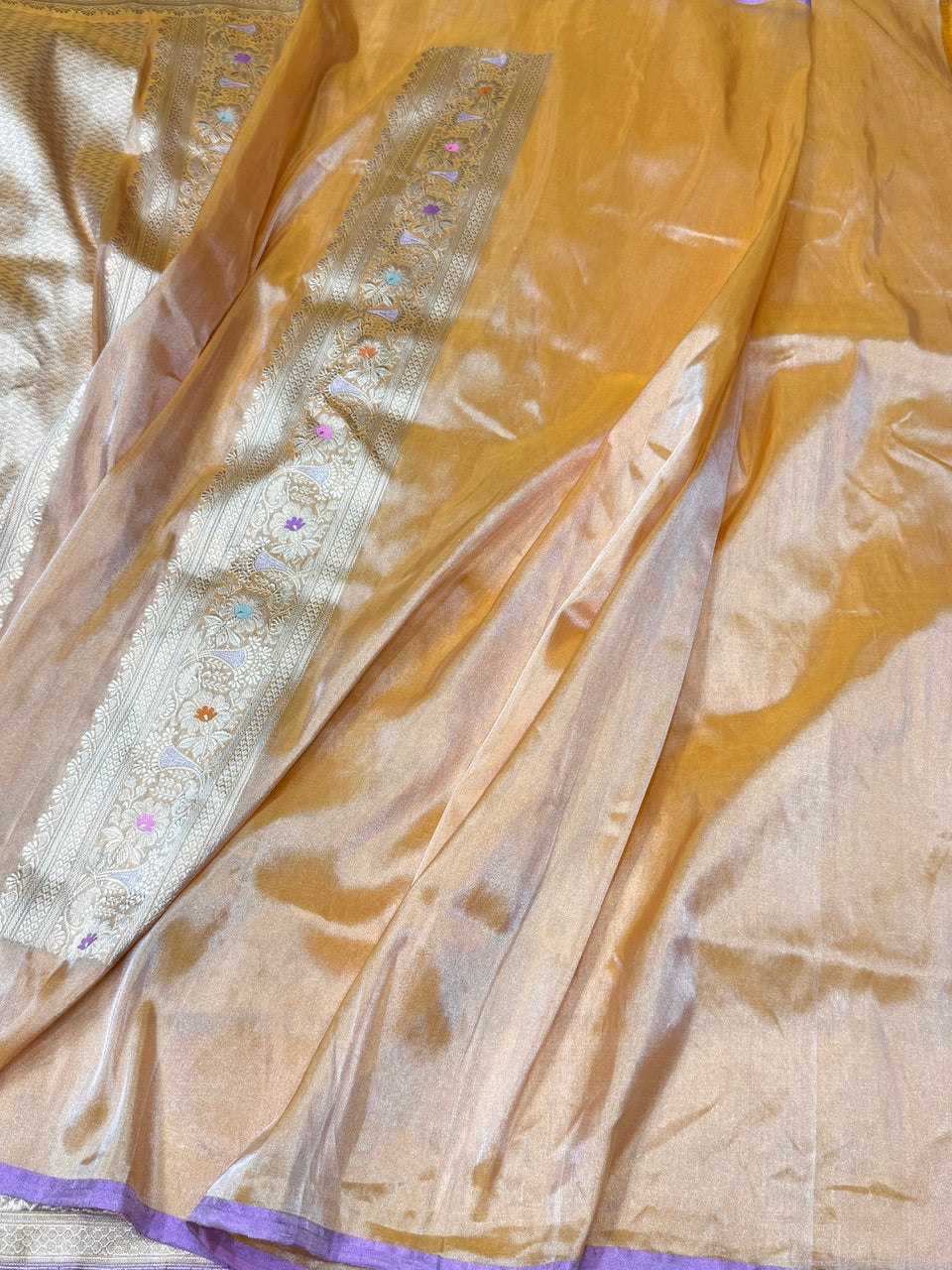 Handwoven Pure Katan Tissue Saree