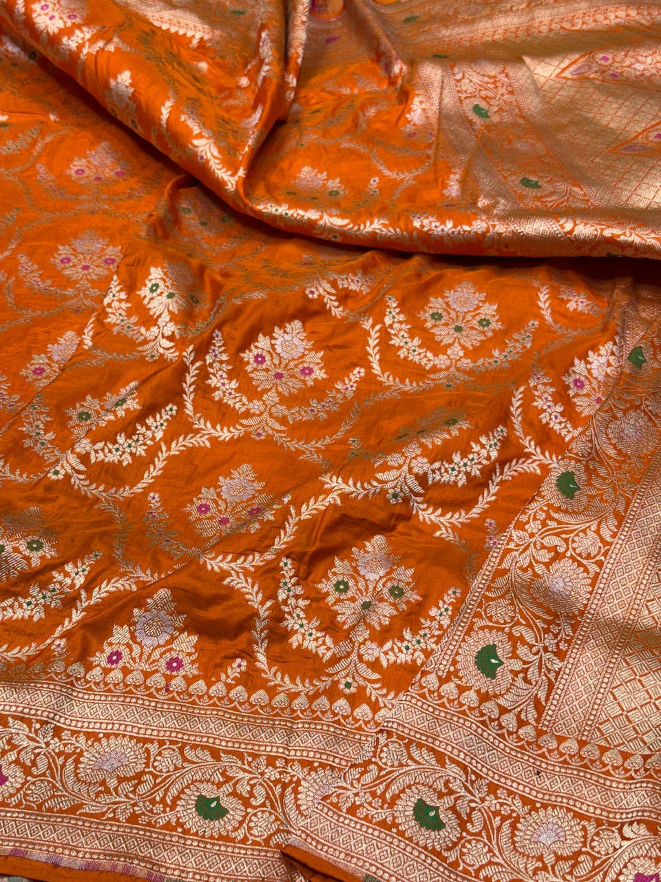 Banarasi Minakari Pure Katan Silk Saree | Pure Silk | Minakari Work | Cutwork Technique | Banarasi Katan Silk Saree