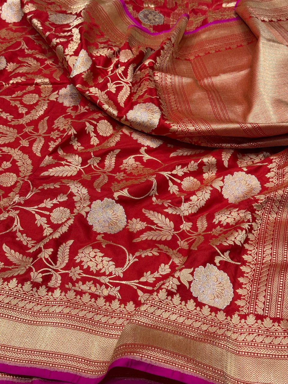 Red Handwoven Pure Silk Saree