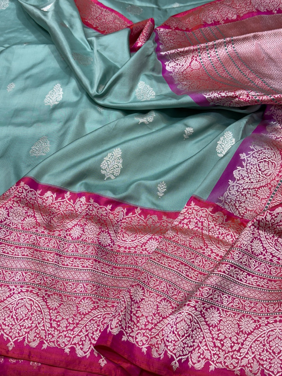 Powder Blue Ektara Silk Handwoven Saree