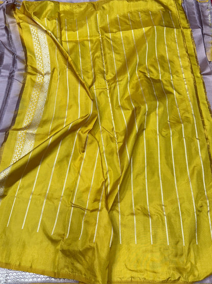 Mauve Ektara Handwoven Pure Banarasi Silk Saree