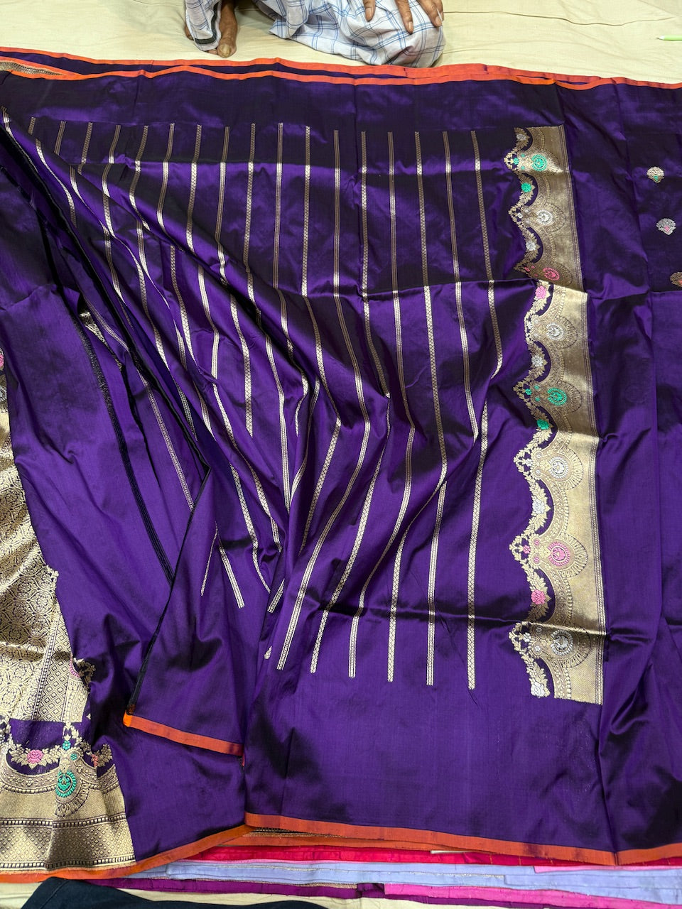 Purple Handwoven Banarasi Pure Silk Saree