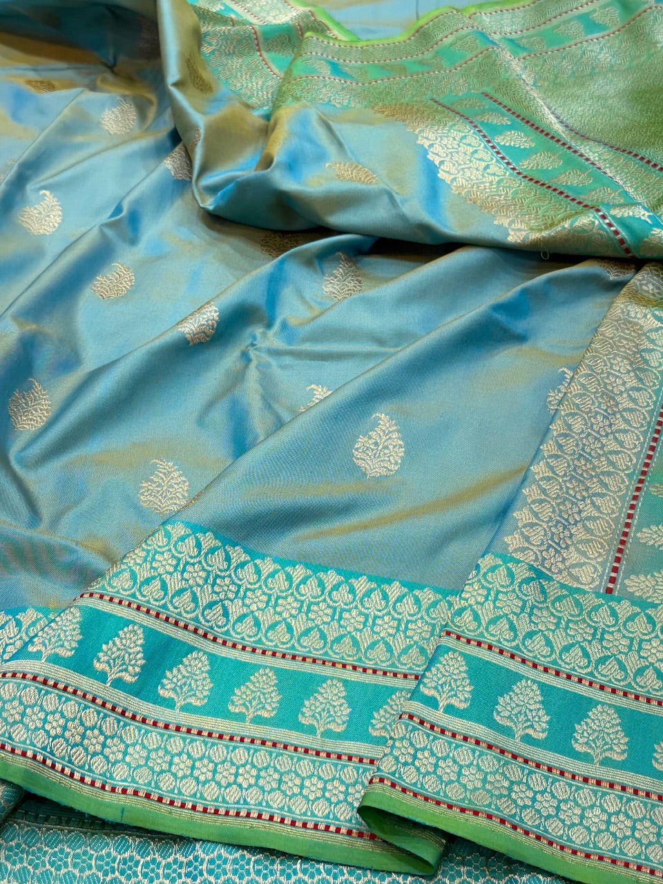 Sea Green Ektara Silk Handwoven Saree