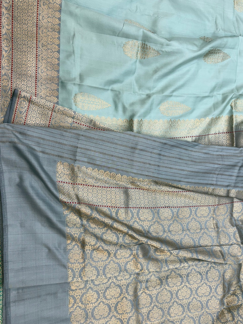 Powder Blue Ektara Silk Handwoven Saree