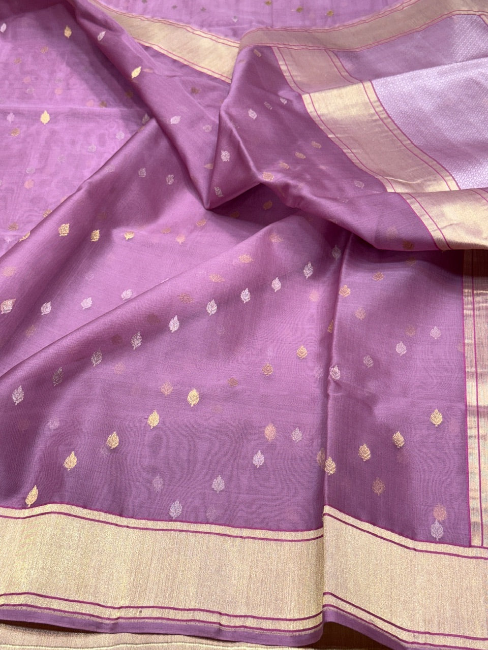 Gajiri Pink Handwoven Banarasi Pure Organza Saree