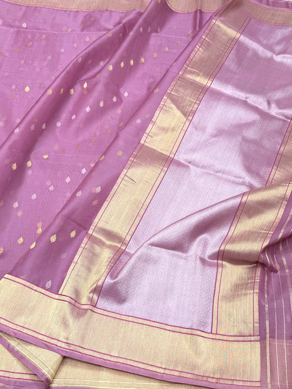 Gajiri Pink Handwoven Banarasi Pure Organza Saree