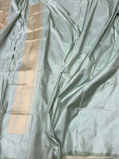 Sea Blue Handwoven Pure Banarasi Silk Saree