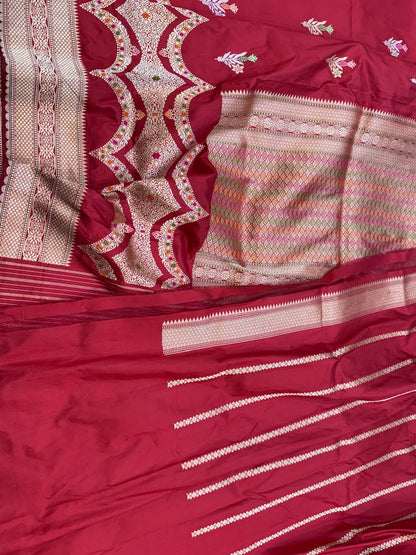 Red Handwoven Banarasi Silk Saree