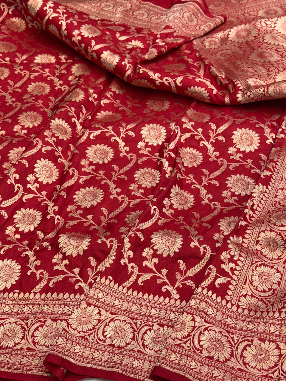 Red Banarasi Pure Silk Saree