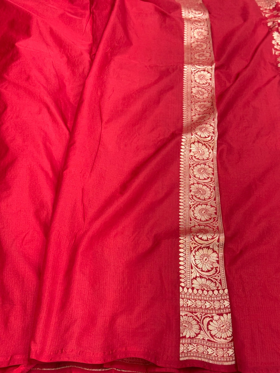 Red Banarasi Pure Silk Saree