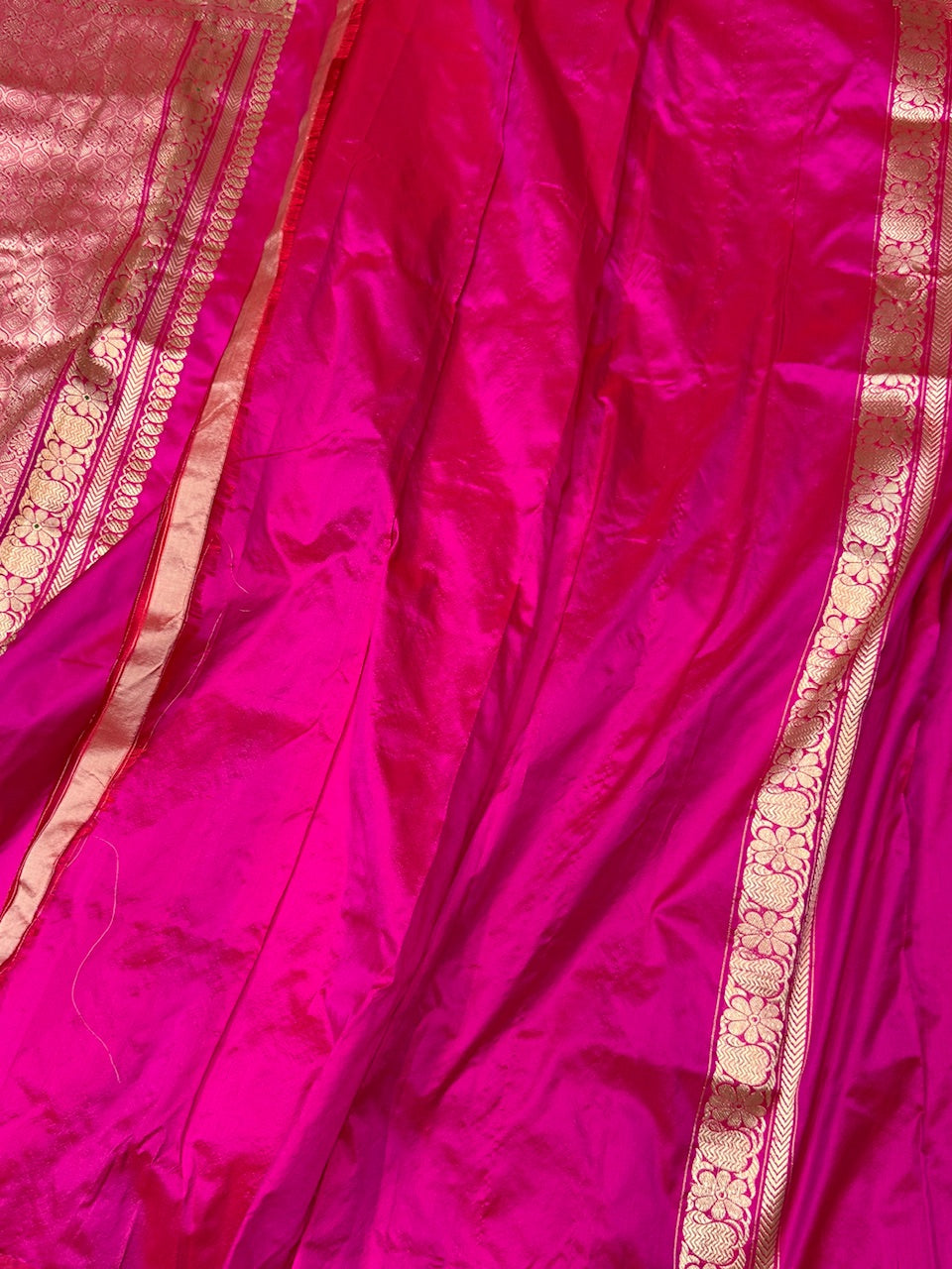 Rani Pink Handwoven Banarasi Silk Saree