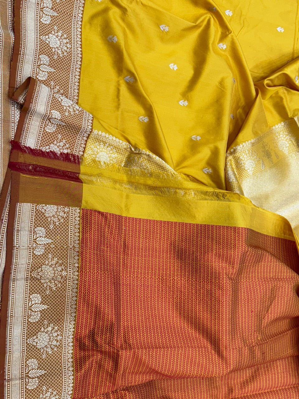 Yellow Handwoven Banarasi Silk Saree