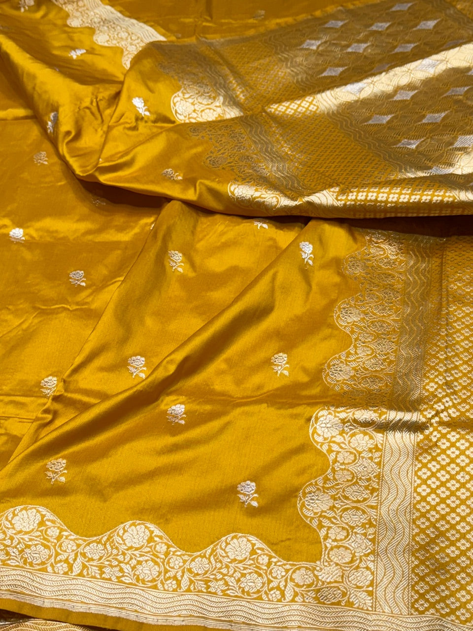 Yellow Handwoven Banarasi Silk Saree