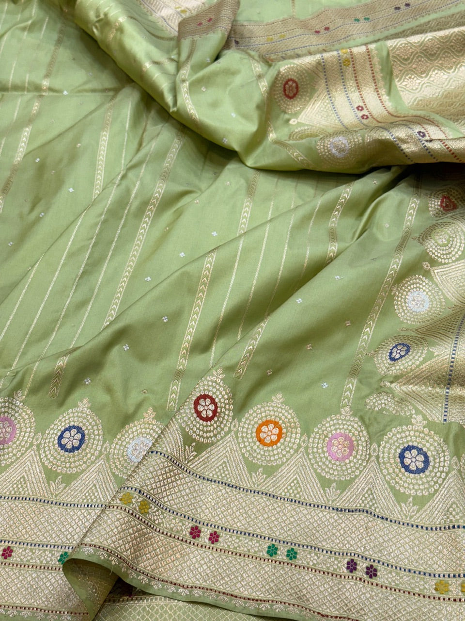 Pista Handwoven Banarasi Silk Saree