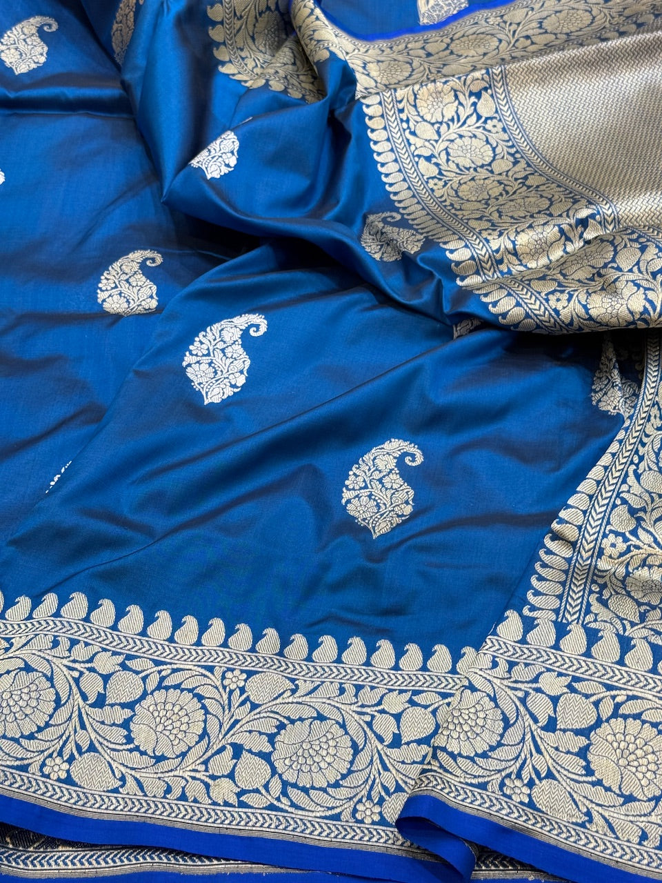 Royal Blue Handwoven Banarasi Silk Saree