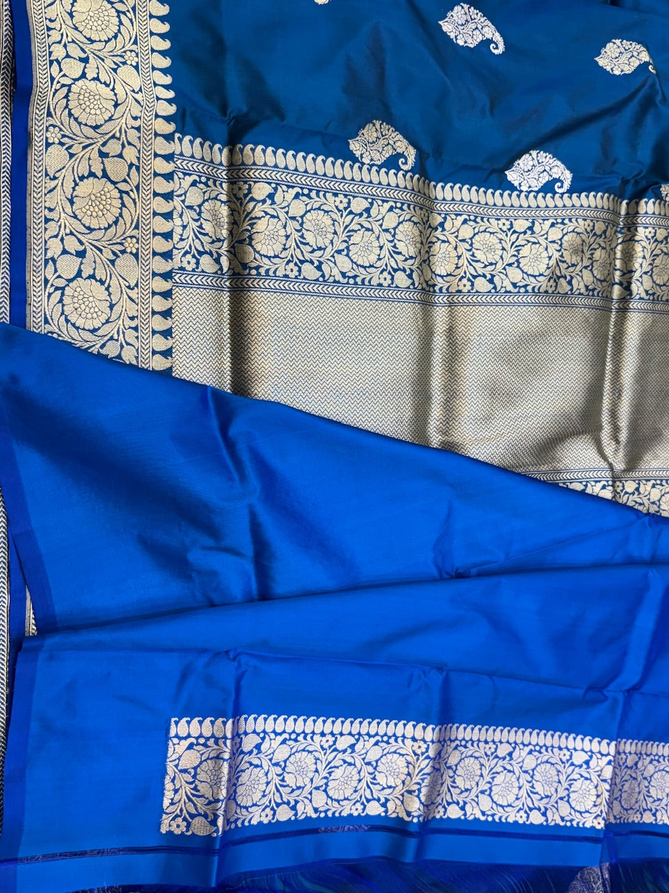 Royal Blue Handwoven Banarasi Silk Saree