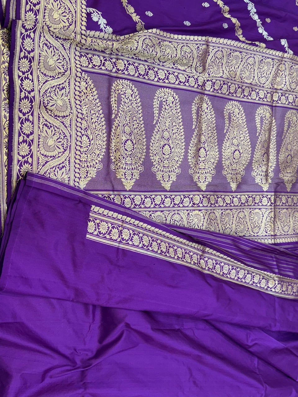 Purple Handwoven Banarasi Silk Saree