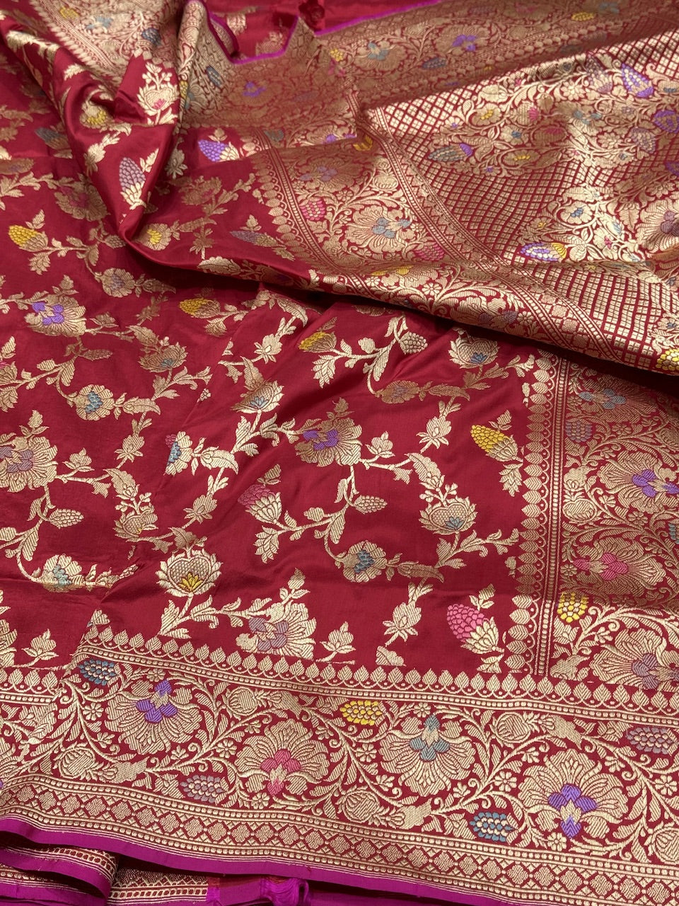 Red Handwoven Banarasi Silk Saree