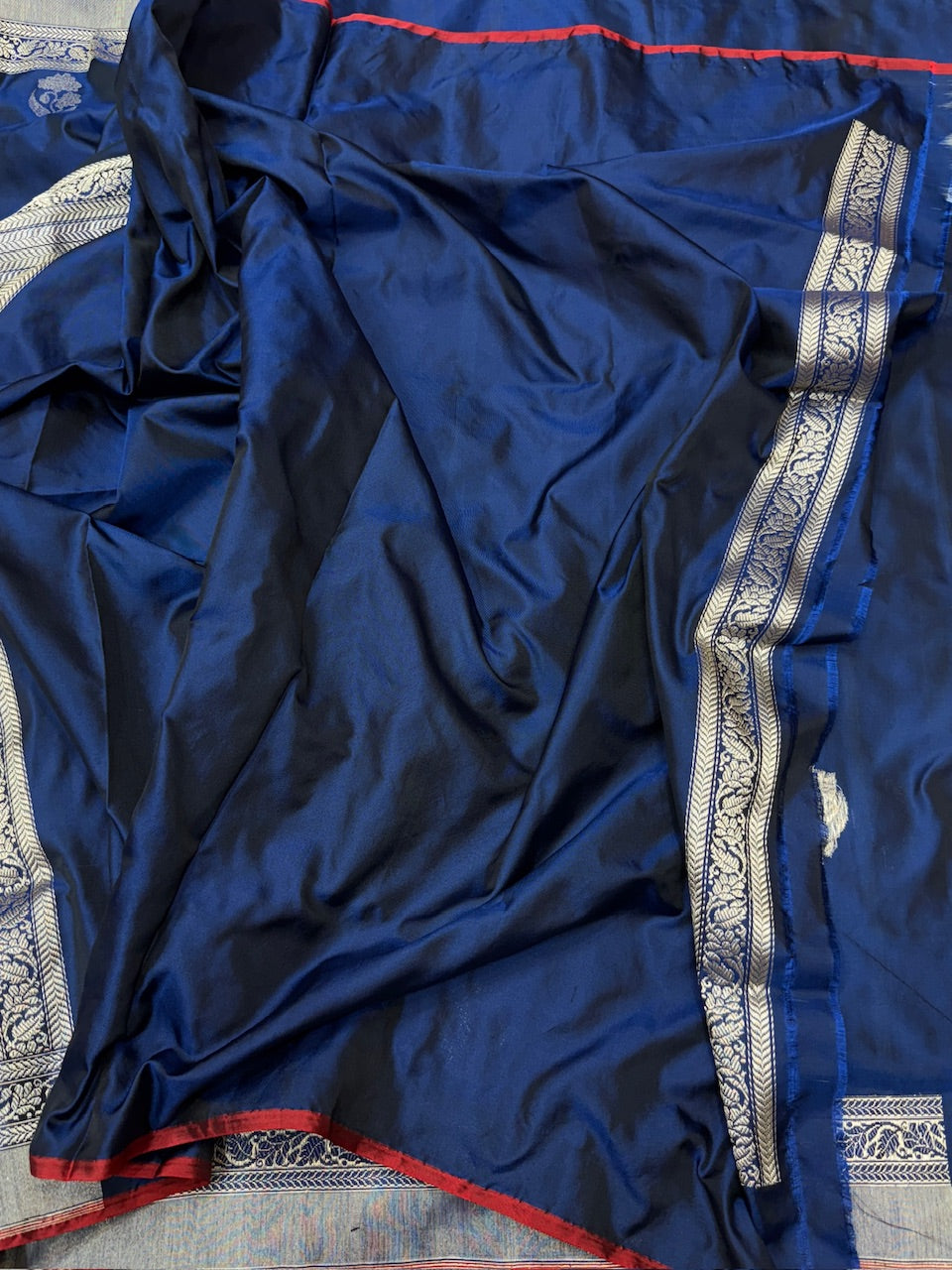 Navy Blue Ektara Silk Handwoven Saree