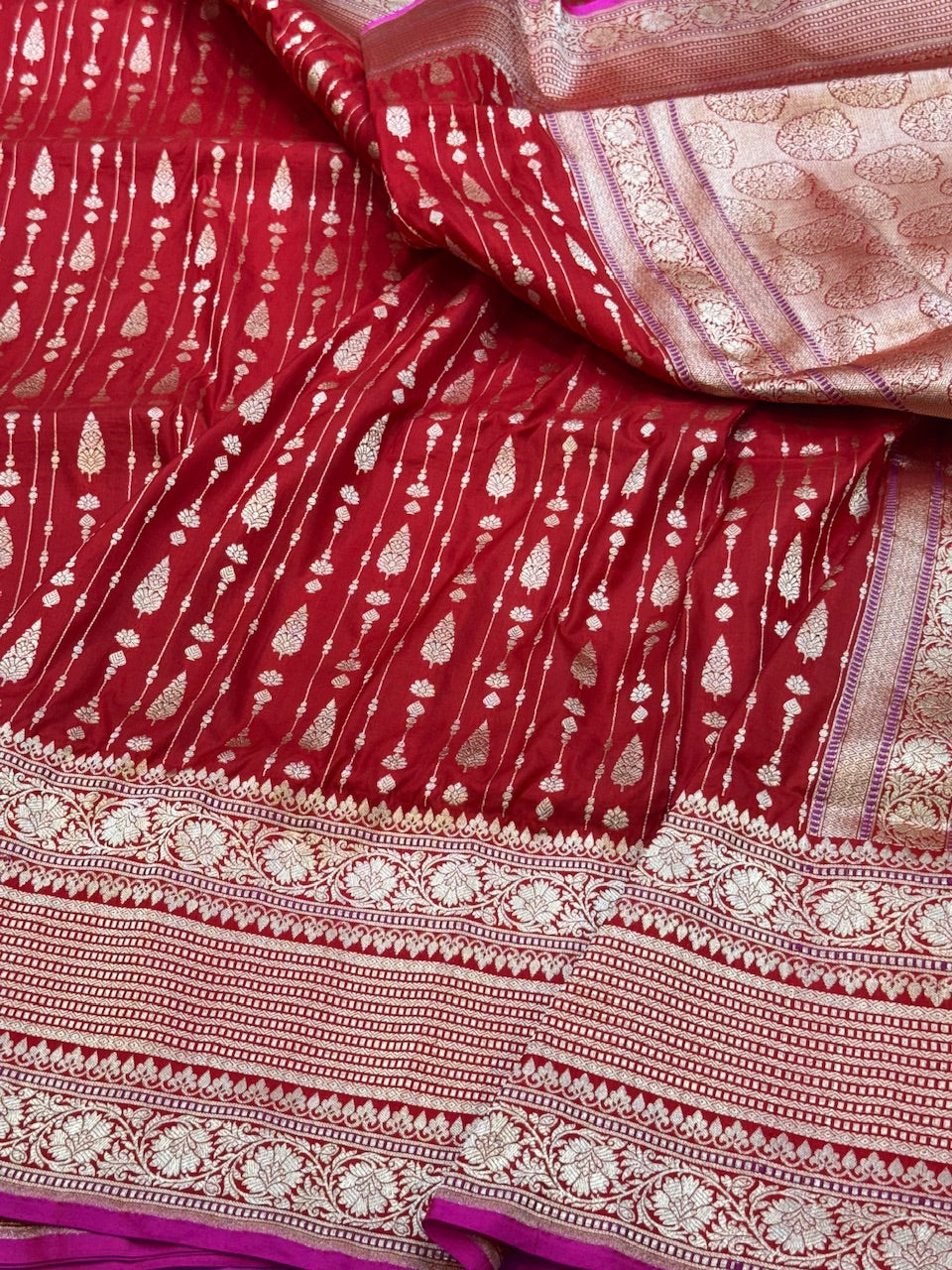 Red Pure Silk Saree