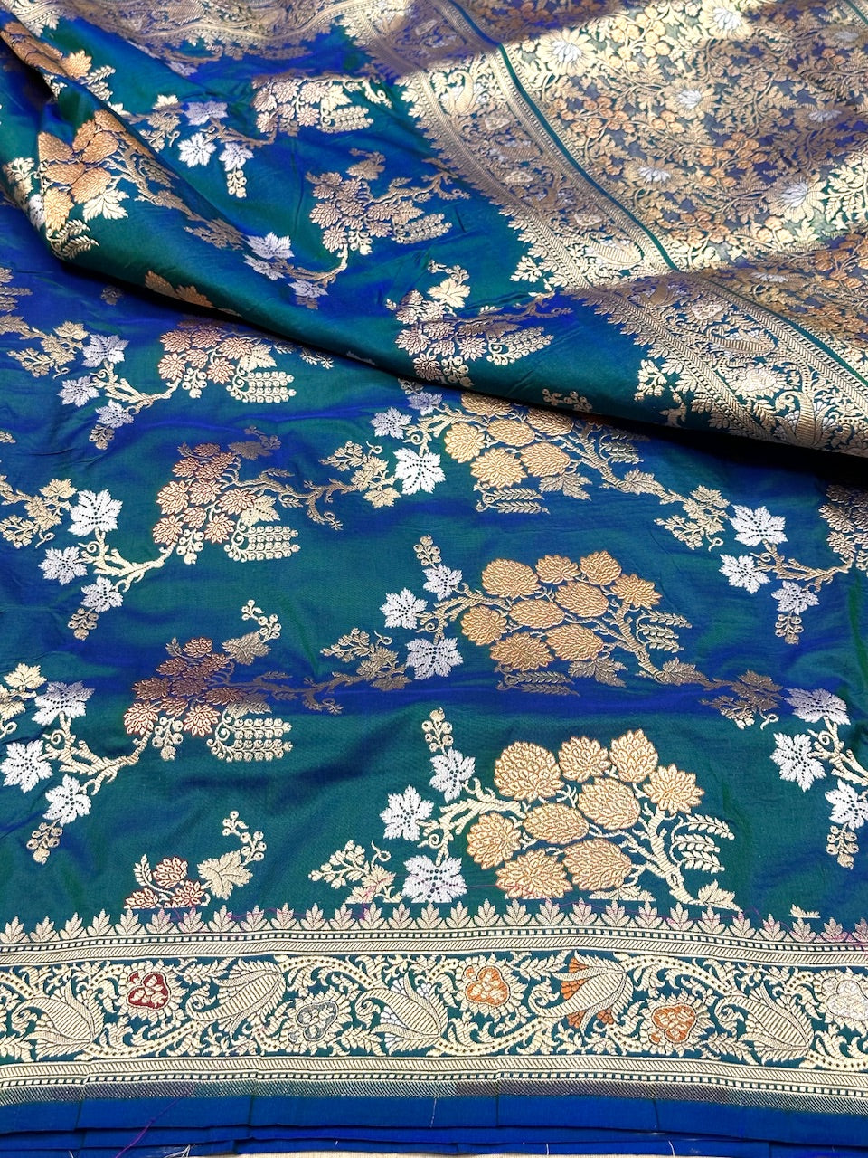 Peacock Minakari Pure Silk Saree