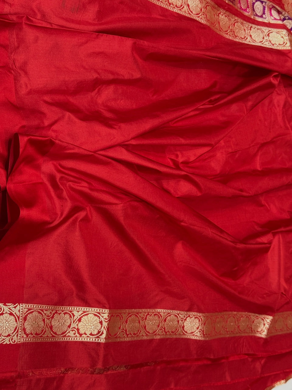 Multicolour Banarasi Pure Silk Saree – Cutwork Weave in 100% Pure Katan Silk