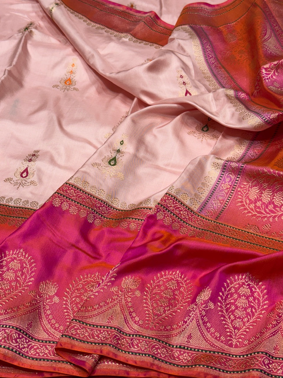 Peach Ektara Handwoven Pure Silk Saree
