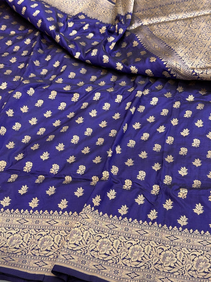 Royal Blue Banarasi Pure Silk Saree