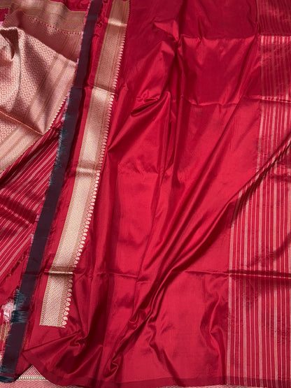 Red Handwoven Banarasi Pure Katan Silk Saree