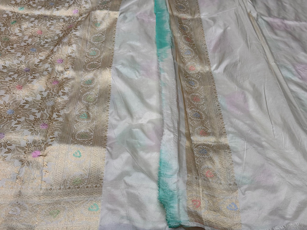 Multi Colours Pure Silk Saree