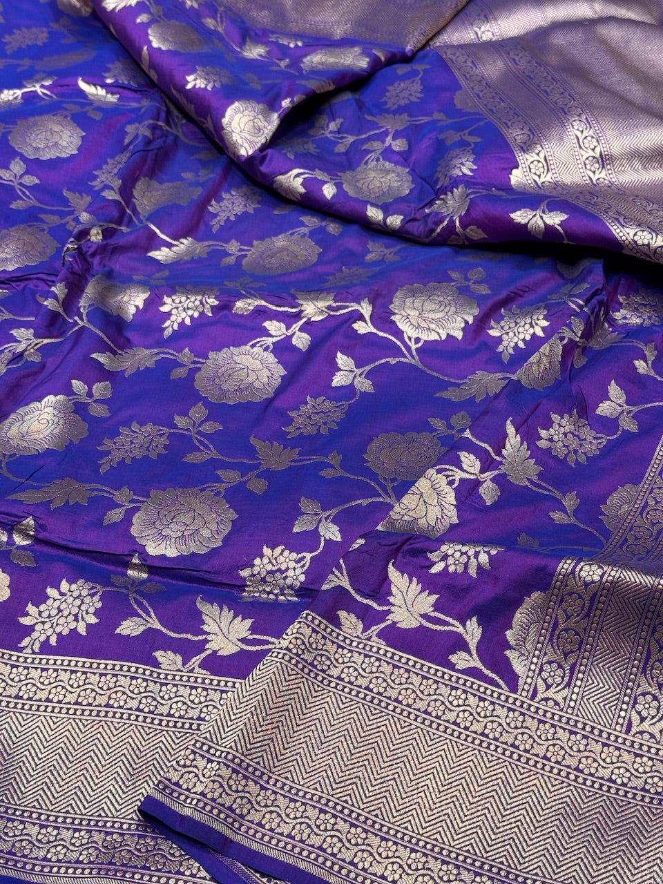 Purple Pure Silk Saree