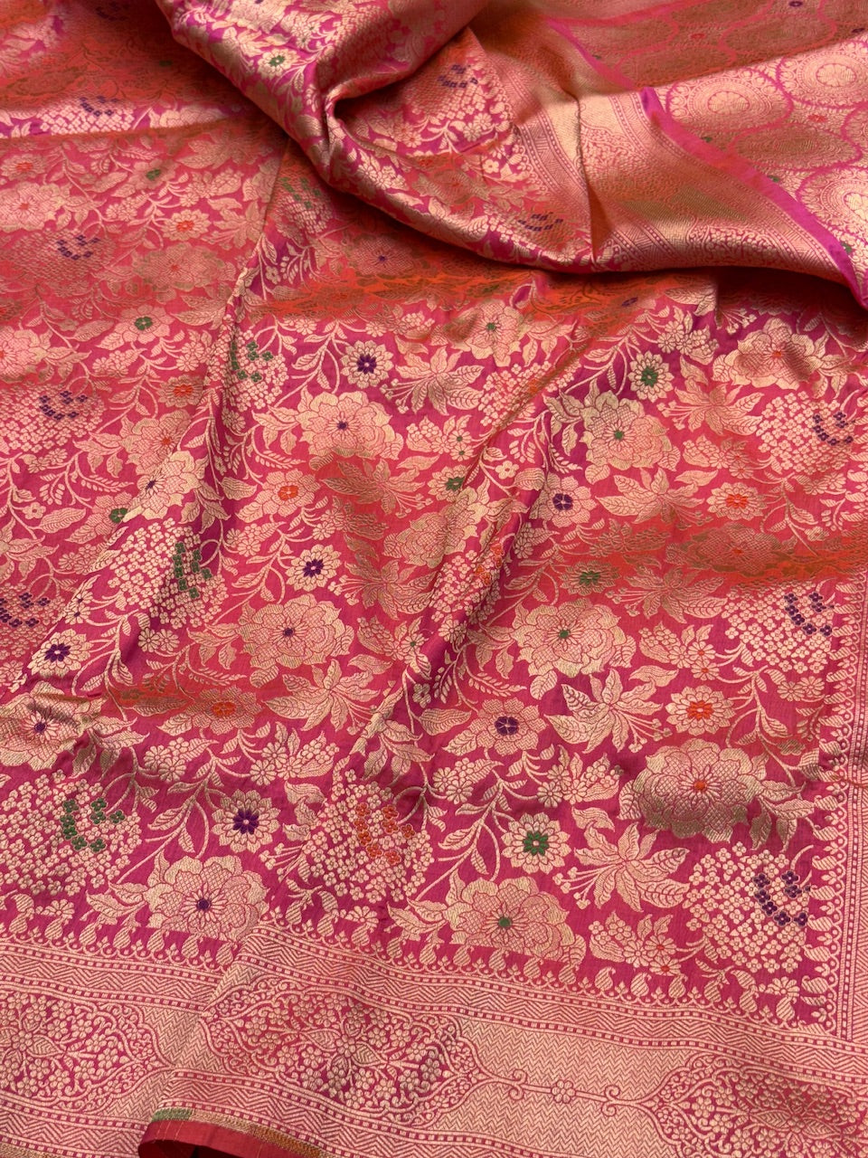Banarasi Minakari Pure Katan Silk Brocade Saree – Rich Traditional Brocade Weave